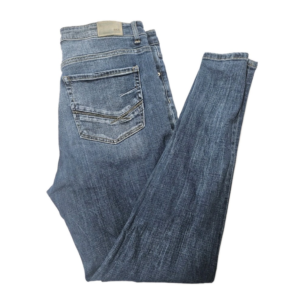 BKE Parker High Rise Skinny Jeans Medium‎ Wash Distressed Size 31 X 31.5